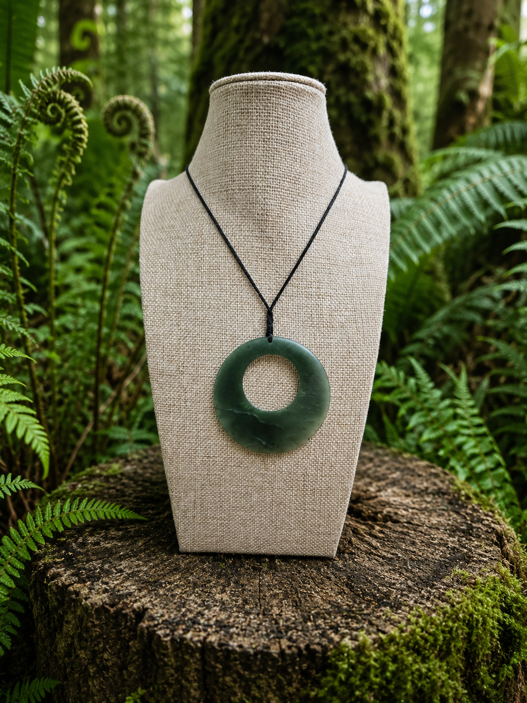 6cm Round Greenstone Taonga