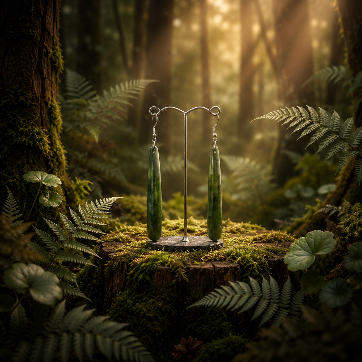 Kawakawa drop earrings